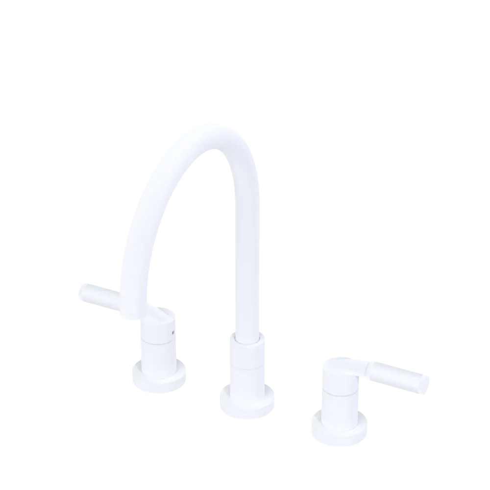 Rubinet Widespread Kitchen Set Matt White