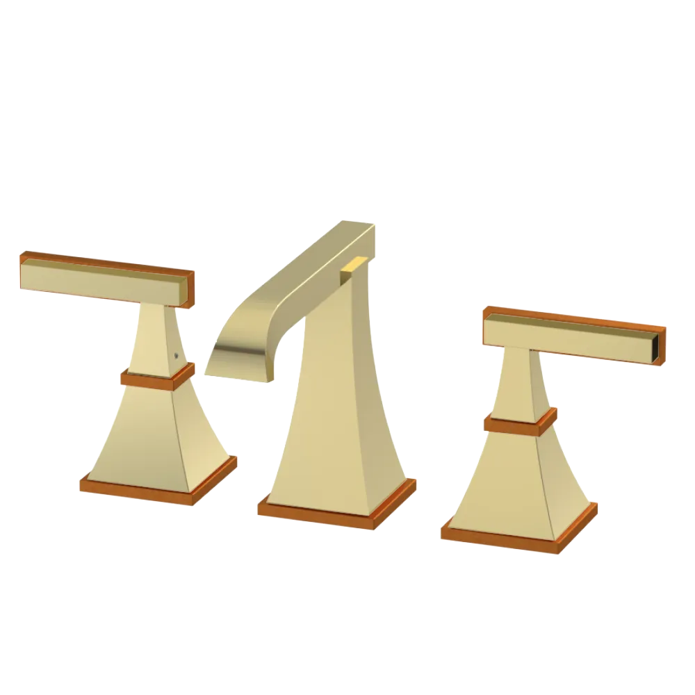 Rubinet Widespread Lav. Set. (less drain) Gold