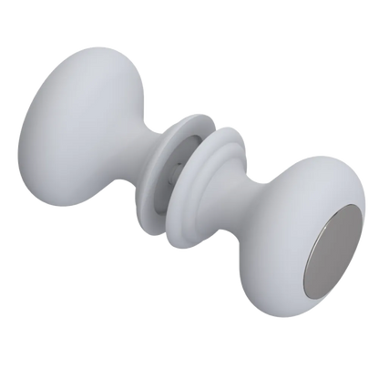 Rubinet Shower Door Knob (set) Matt White