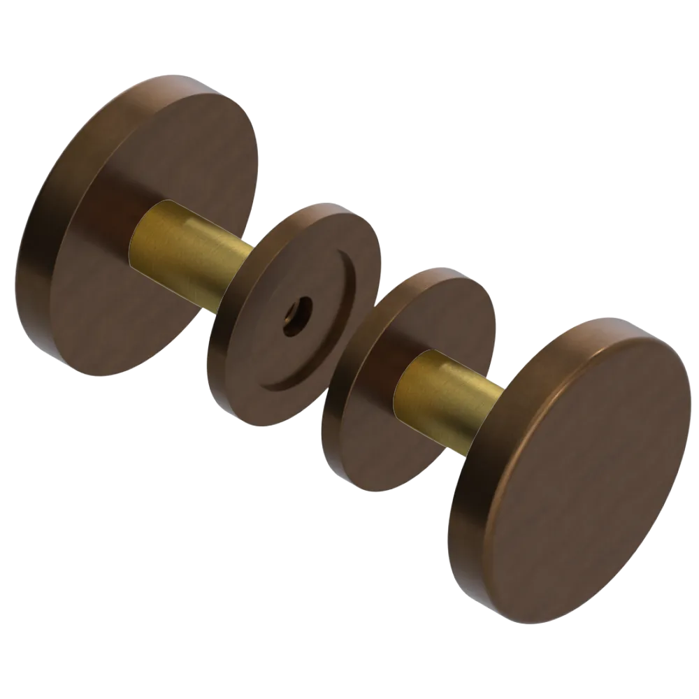 Rubinet Shower Door Knob (set) Tuscan Brass