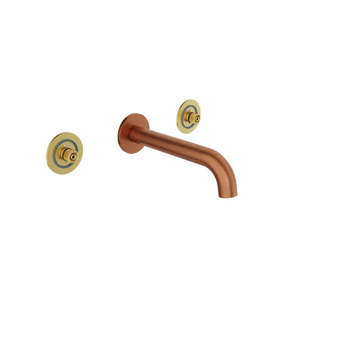 Baril Trim only for two handles wall-mounted lavatory faucet, drain not included