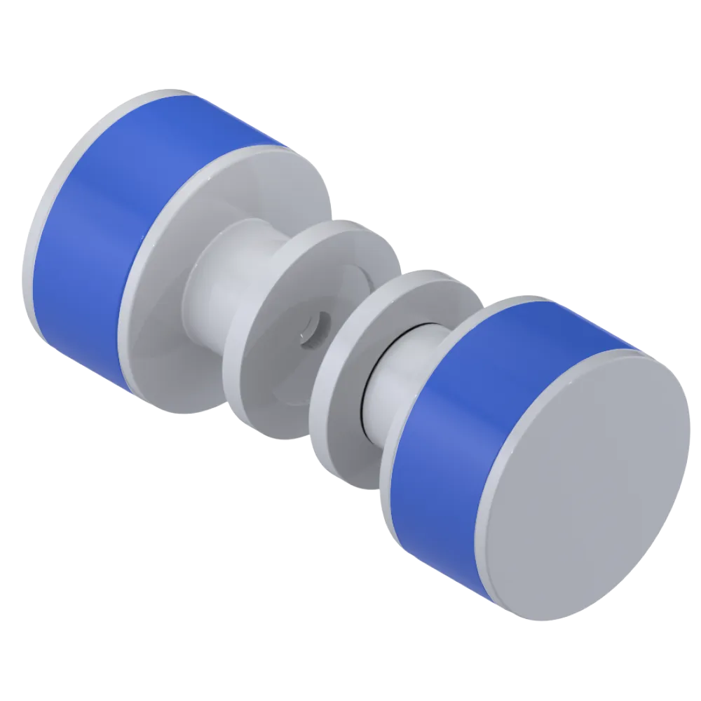 Rubinet Shower Door Knob (set) White