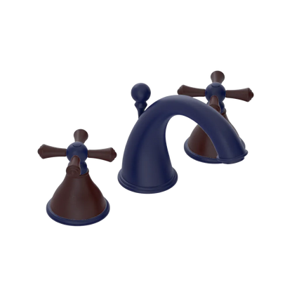 Rubinet Widespread Lav. Set. (less drain) Midnight Blue