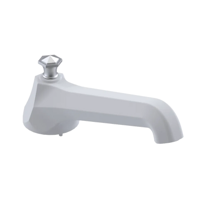 Rubinet Tub Filler Spout Deck Mount Matt White