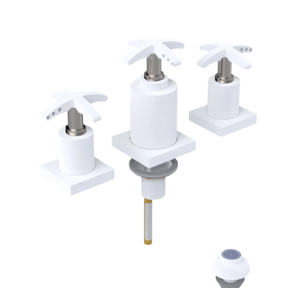 Rubinet Bidet Fitting with Spray, Diverter, and Vacuum Breaker (less drain) Matt White