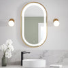 KALIA EFFECTLED-illuminated bathroom mirror - 22" x 38" - Brushed gold