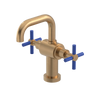 Rubinet Single Hole Dual Handle Lav. Set. (less drain) Satin Gold