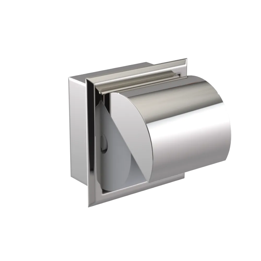 Rubinet RECESSED TOILET PAPER HOLDER Polished Nickel