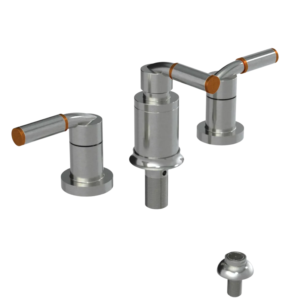Rubinet Bidet Fitting with Spray, Diverter, and Vacuum Breaker (less drain) Satin Nickel