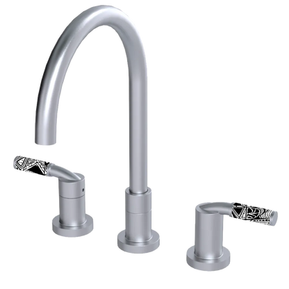 Rubinet Widespread Kitchen Set Satin Chrome