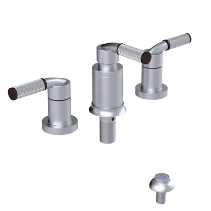 Rubinet Bidet Fitting with Spray, Diverter, and Vacum Breaker (Less Drain) Satin Chrome