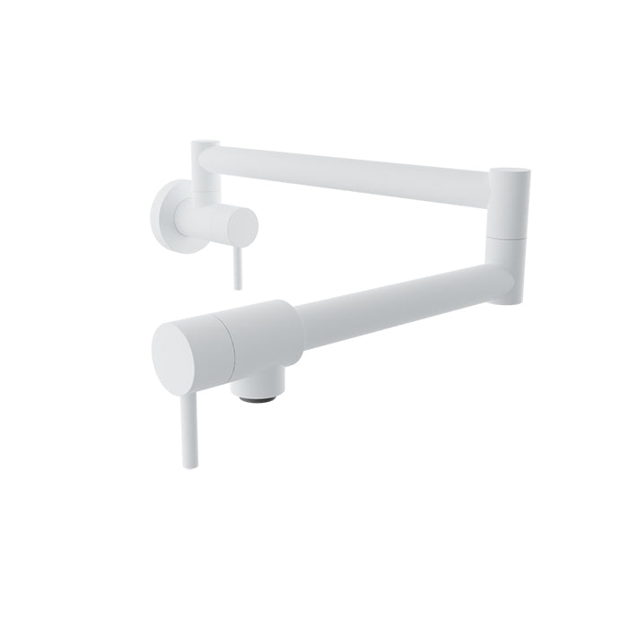 Baril Single-hole wall-mounted pot filler with two handles