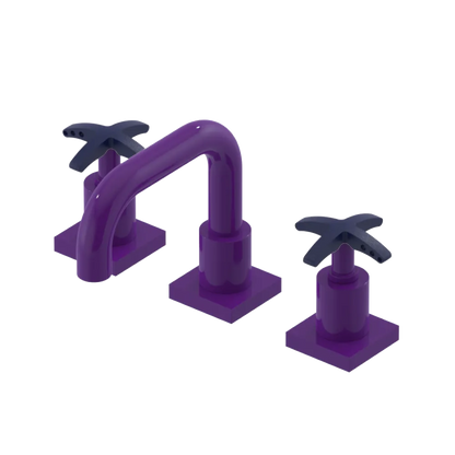 Rubinet Widespread Lav. Set. with Genesis spout (less drain) Purple Haze