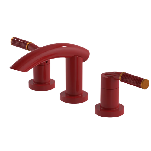 Rubinet Widespread Lav. Set. (less drain) Red
