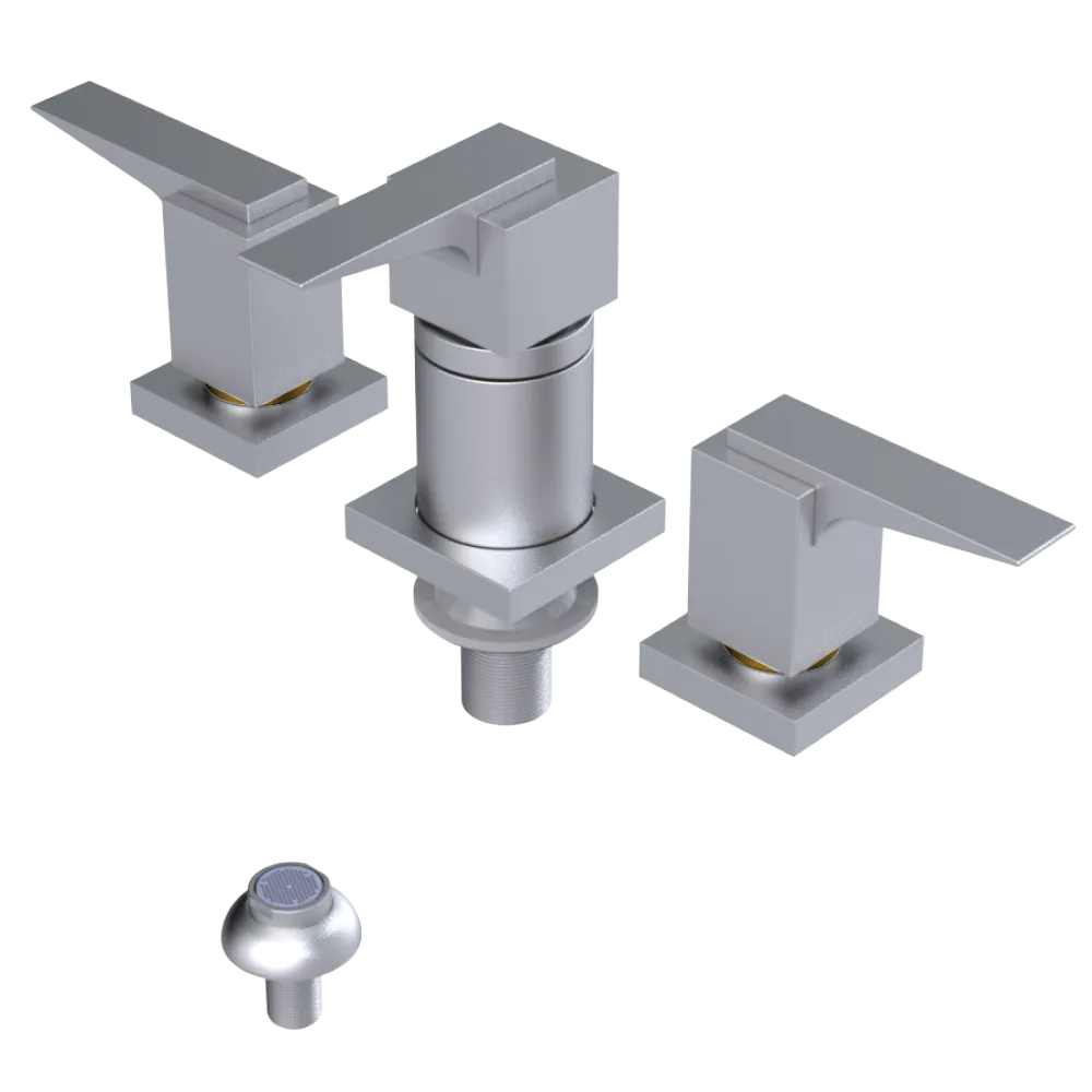 Rubinet Bidet Fitting with Spray, Diverter, and Vacuum Breaker (less drain) Satin Chrome