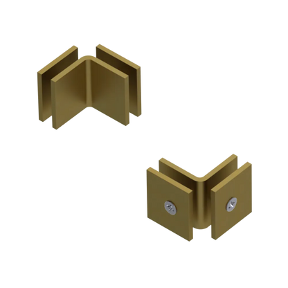 Rubinet 90 Glass to Glass Open Face Antique Brass Matt