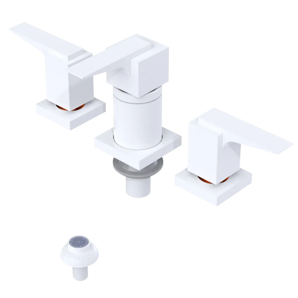 Rubinet Bidet Fitting with Spray, Diverter, and Vacuum Breaker (less drain) White