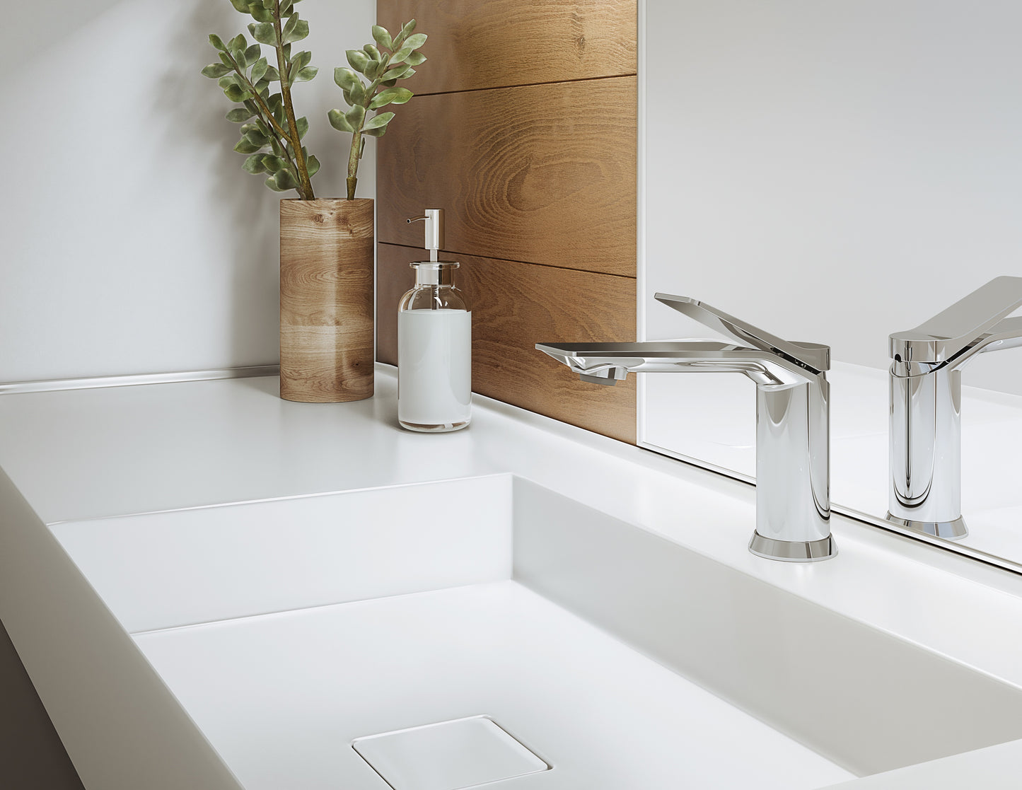 Baril Single-hole lavatory faucet, drain not included
