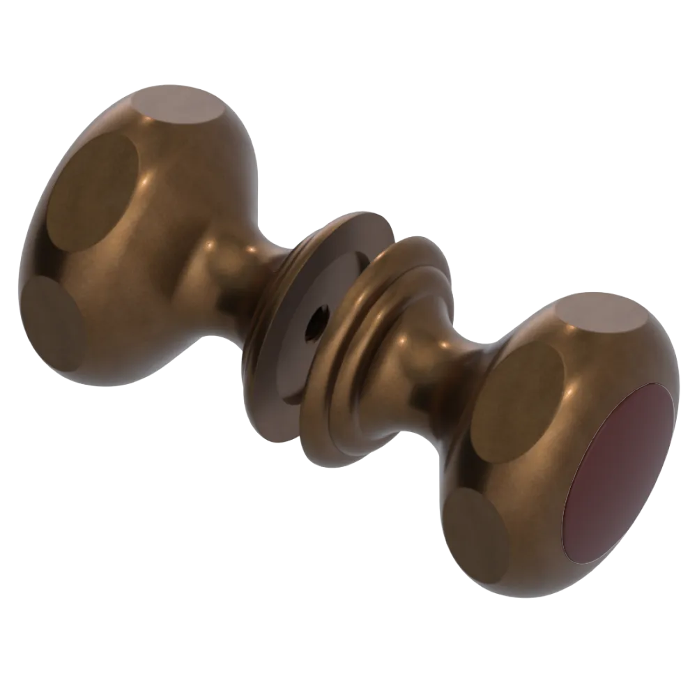 Rubinet Shower Door Knob (set) Tuscan Brass