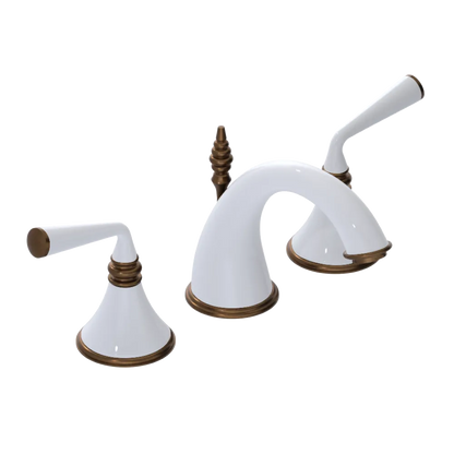 Rubinet Widespread Lav. Set. (less drain) White