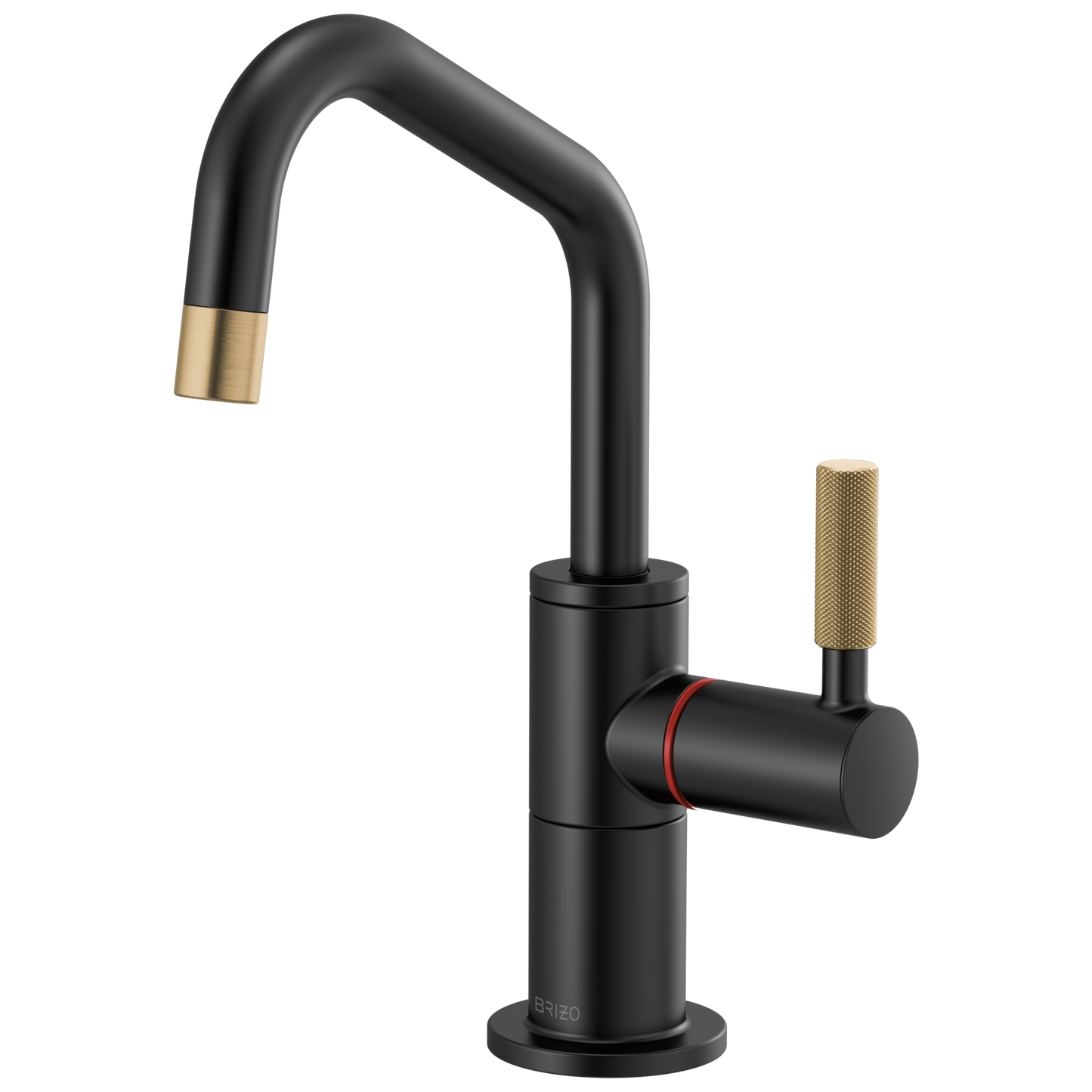 Brizo Instant Hot Faucet With Angled Spout And Knurled Handle