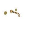 Baril Trim only for two handles wall-mounted lavatory faucet, drain not included