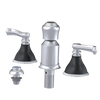 Rubinet Bidet Fitting with Spray, Diverter, and Vacum Breaker (Less Drain) Satin Chrome