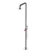 Rubinet Pressure Balance Outdoor Shower with Hand Held Shower & 10" Shower Head - 304 Stainless Steel Polished Nickel