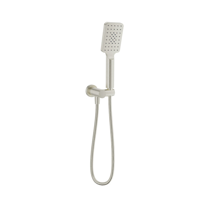 Baril 3-spray anti-limestone hand shower on wall-mounted supply elbow
