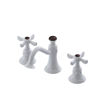 Rubinet Widespread Lav. Set. (less drain) White