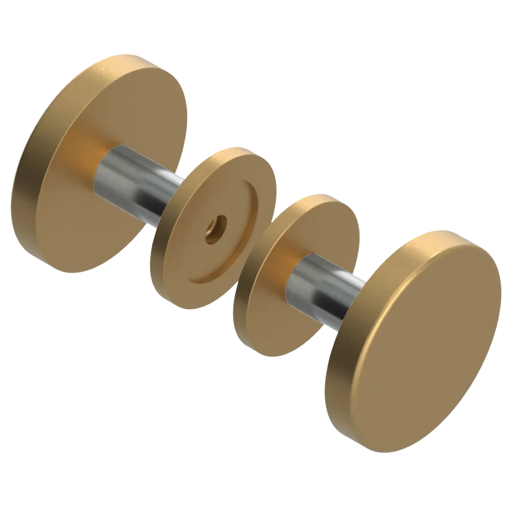 Rubinet Shower Door Knob (set) Satin Gold