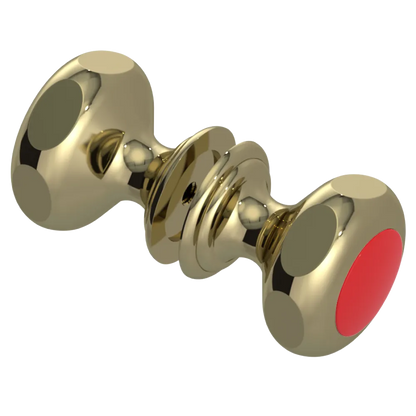 Rubinet Shower Door Knob (set) Natural Brass