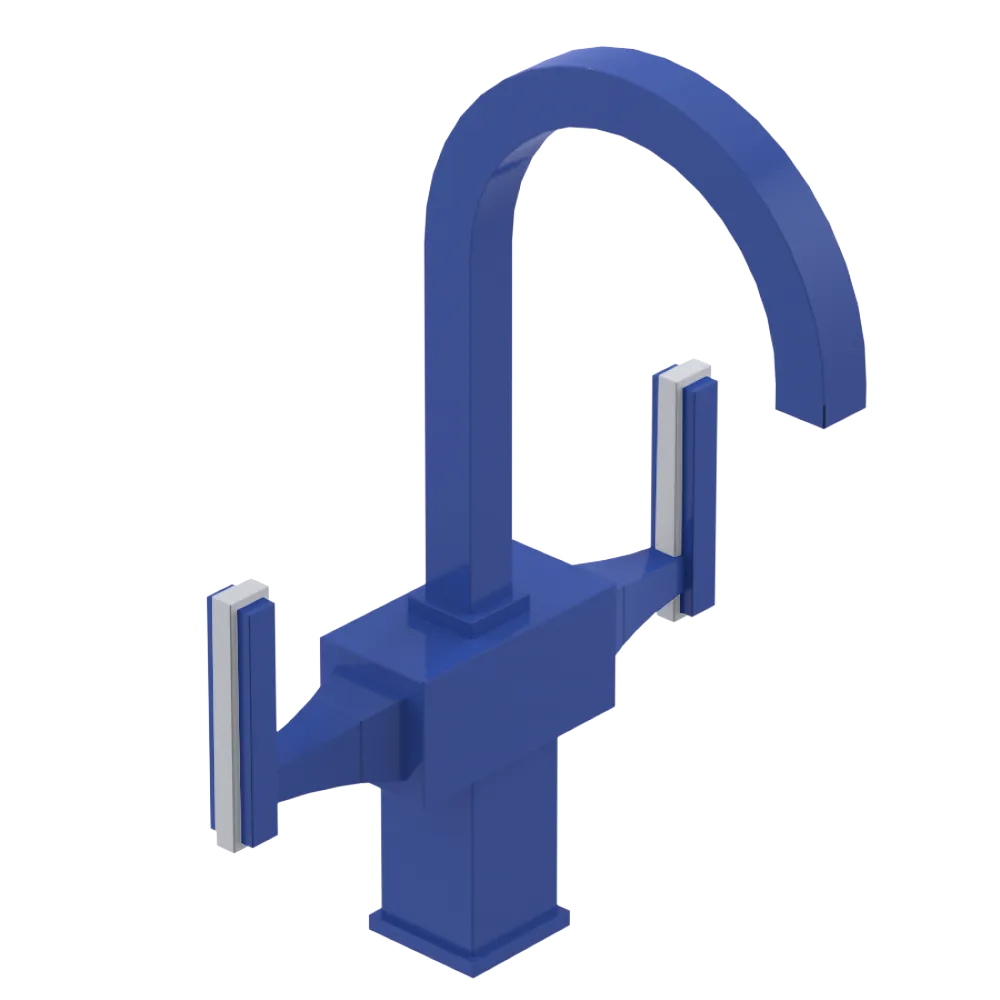 Rubinet Single Hole Dual Handle Lav. Set. (less drain) Blu Jean