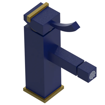 Rubinet Single Control Bidet Fitting (less drain) Midnight Blue