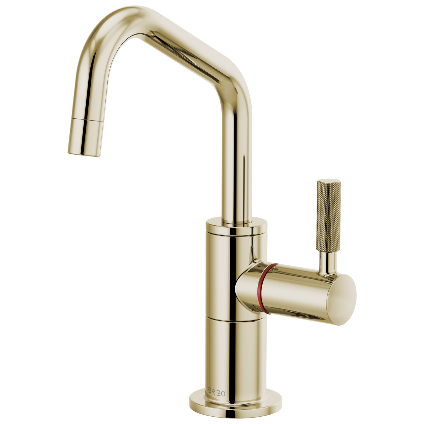 Brizo Instant Hot Faucet With Angled Spout And Knurled Handle