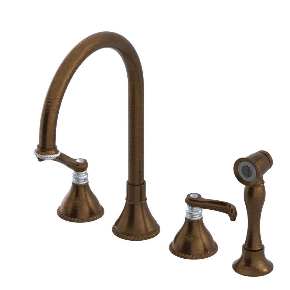 Rubinet Widespread Kitchen Set with Hand Spray Oil Rubbed Bronze