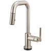 Brizo Smarttouch Pull Down Prep Faucet With Square Spout Knurled Handle