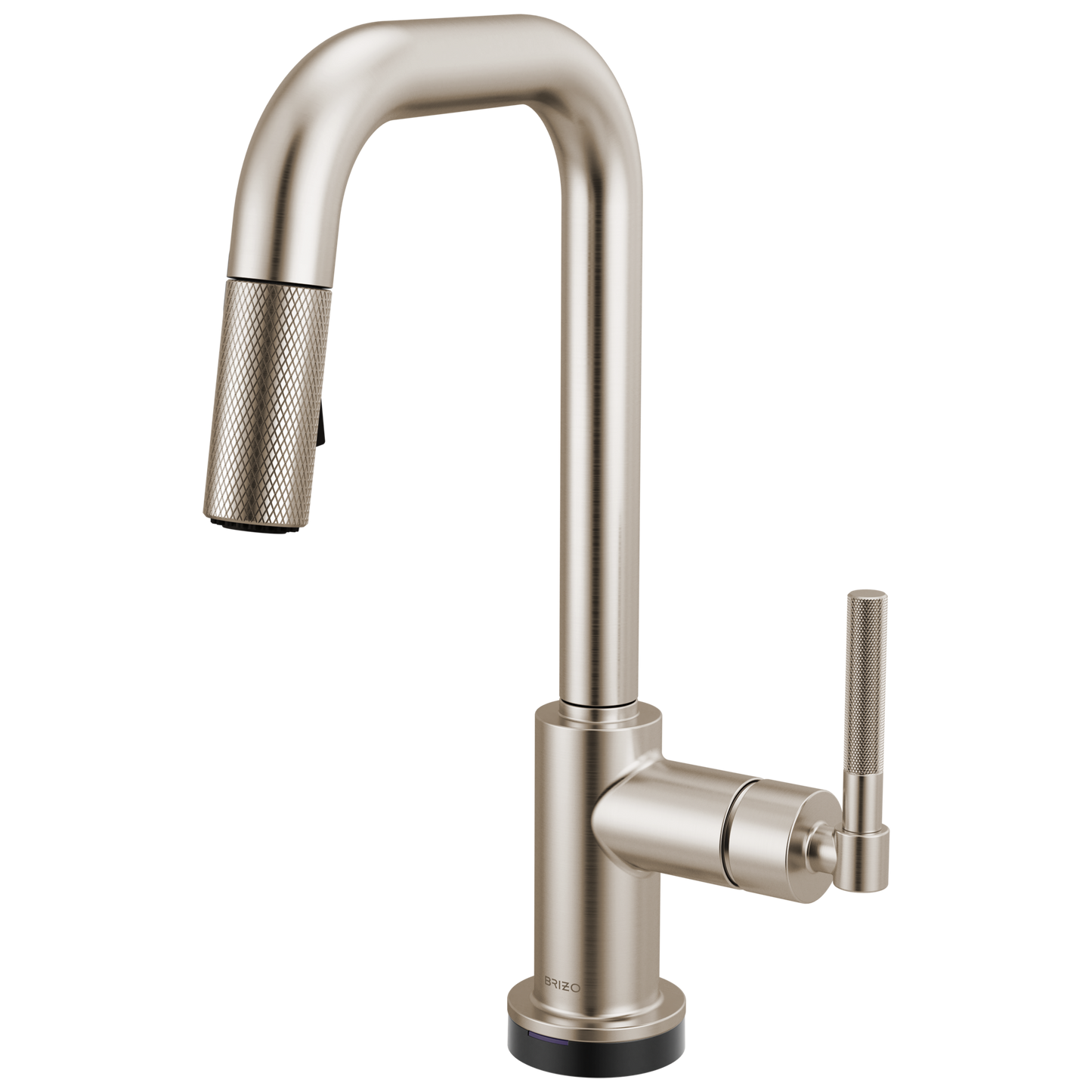Brizo Smarttouch Pull Down Prep Faucet With Square Spout Knurled Handle