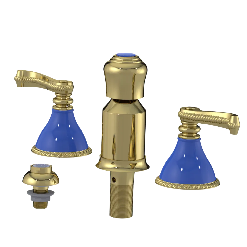 Rubinet Bidet Fitting with Spray, Diverter, and Vacum Breaker (Less Drain) Natural Brass