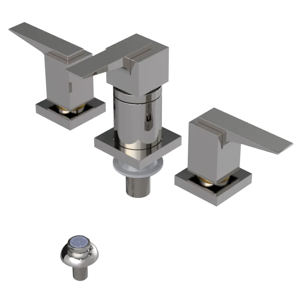 Rubinet Bidet Fitting with Spray, Diverter, and Vacuum Breaker (less drain) Polished Nickel
