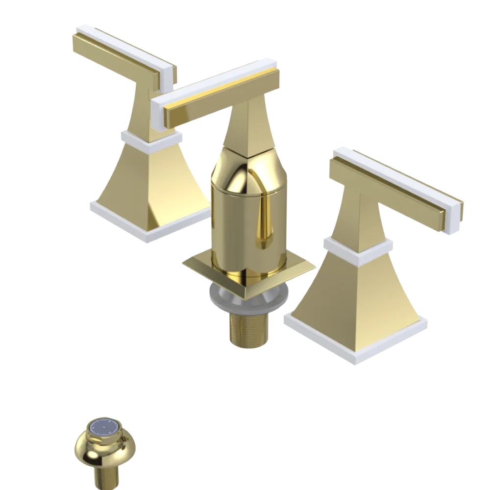 Rubinet Bidet Fitting with Spray, Diverter, and Vacum Breaker (Less Drain) Gold