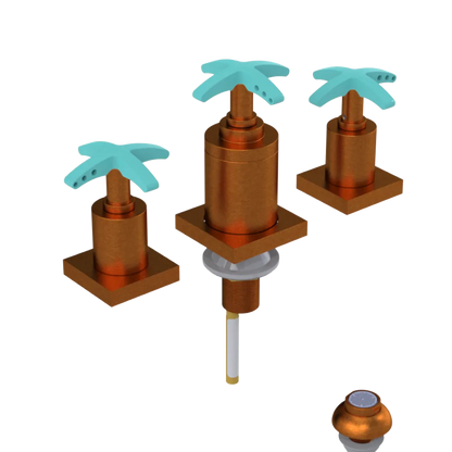 Rubinet Bidet Fitting with Spray, Diverter, and Vacuum Breaker (less drain) Antique Copper Matt