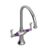 Rubinet Two Handle Single Hole Kitchen Set Polished Nickel