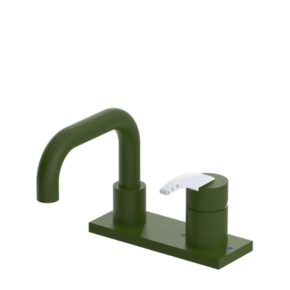 Rubinet 4" Centre Single Control Lav. Set. with Genesis spout (less drain) Green Envy