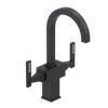 Rubinet Single Hole Dual Handle Lav. Set. (less drain) Matt Black