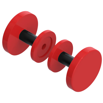 Rubinet Shower Door Knob (set) Red