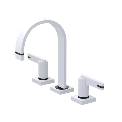 Rubinet Widespread Lav. Set. (less drain) White