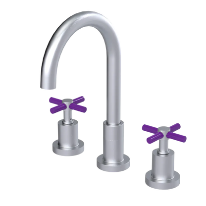 Rubinet Widespread Kitchen Set with LaSalle Spout Satin Chrome