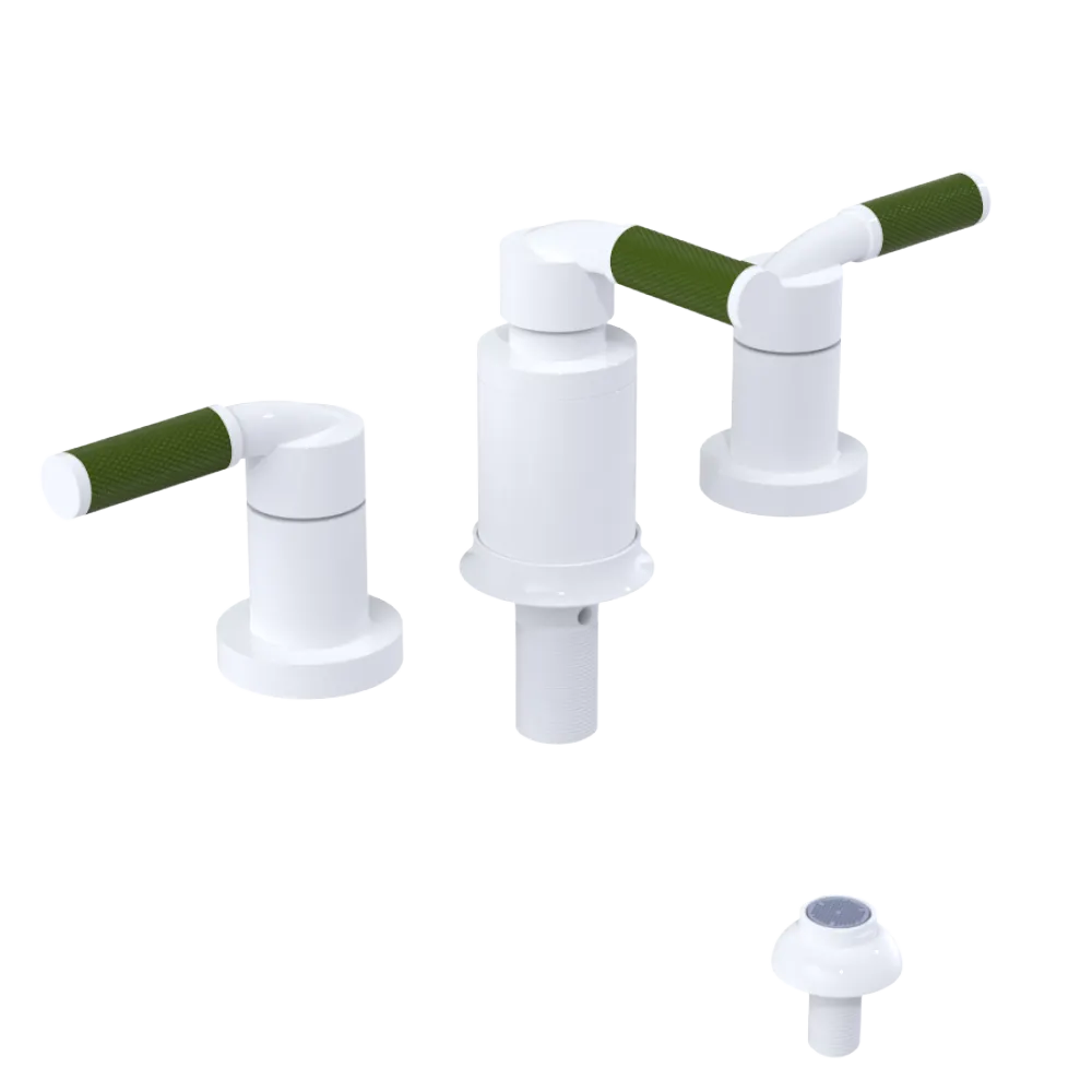 Rubinet Bidet Fitting with Spray, Diverter, and Vacum Breaker (Less Drain) White