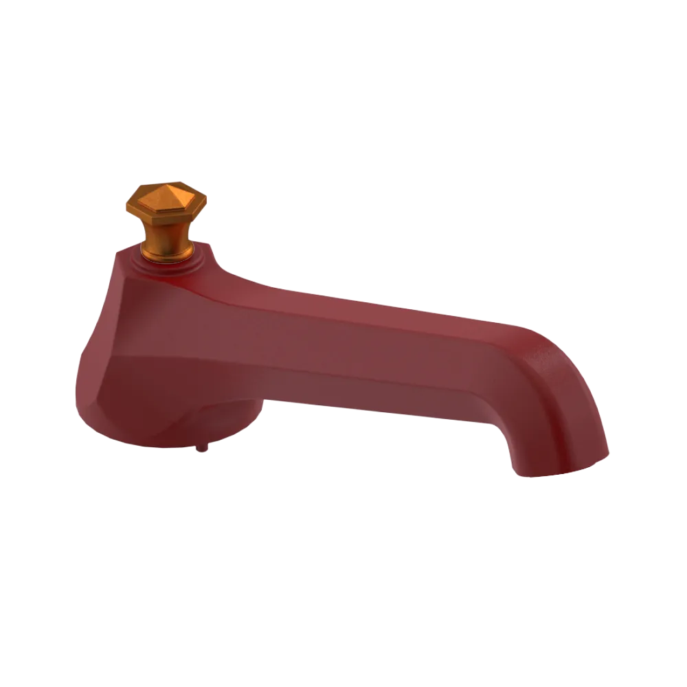 Rubinet Tub Filler Spout Deck Mount Maroon